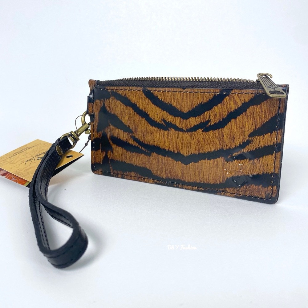 Patricia Nash Wallet Card Case Almeria wristlet in tiger print